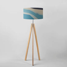 Load image into Gallery viewer, Limited Edition Swimmers Lampshade, 45cm (18") wide, showcasing a fluid depiction of swimmers in motion, ideal for modern interiors
