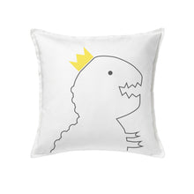 Load image into Gallery viewer, T-Rex dinosaur cushion cover 50x50cm cotton 20x20" pillow