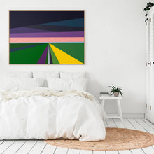 Load image into Gallery viewer, Too Soon The Night artwork print, geometric abstract style, limited edition