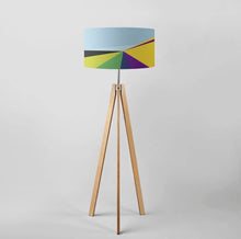 Load image into Gallery viewer, hand-painted Two Fields drum lampshade, 45cm diameter home decor