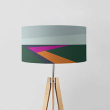 Load image into Gallery viewer, Wildflowers drum lampshade 45cm, handmade floral-inspired lighting