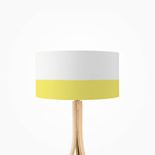 Load image into Gallery viewer, Yellow Line drum lampshade 35cm, handmade modern striped lighting design