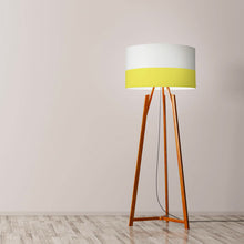 Load image into Gallery viewer, Minimalist yellow line pattern drum lampshade 18 inch